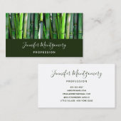 Carte De Visite Le Bambou vert Stalks Photographie de la nature (Devant / Derrière)