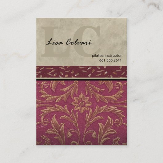 Carte De Visite Le baroque fait sur commande professionnel de (Devant)