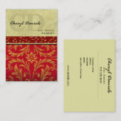 Carte De Visite Le baroque fait sur commande professionnel de (Devant / Derrière)