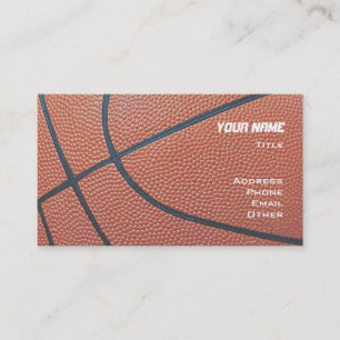 Carte De Visite Le basket-ball _textured_red, blanc, filet bleu de