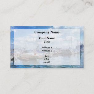 Carte De Visite Le bassin de bateau abat le point