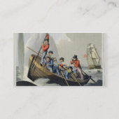 Carte De Visite Le bateau d'un bateau attaquant une baleine, (Dos)