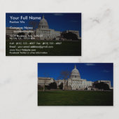Carte De Visite Le bâtiment de capitol, Washington, C.C, (Devant / Derrière)