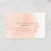 Carte De Visite Le ★ beau rougissent aquarelle (Dos)