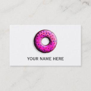Carte De Visite Le beignet rosâtre avec coloré arrose + vos idé