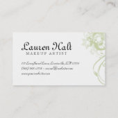 Carte De Visite Le bigoudi de cil de maquilleur rougissent vert de (Dos)