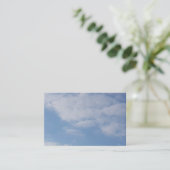 Carte De Visite Le blanc de ciel bleu du logo 2019 d'art opacifie (Debout devant)