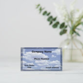 Carte De Visite Le blanc opacifie le ciel bleu (Debout devant)