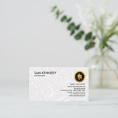 Carte De Visite Le blanc simple simple numérote le comptable (Debout devant)