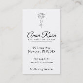 Carte De Visite Le bleu de lavande de Lotus de *~* rayonne (Dos)