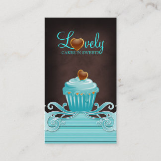 Carte De Visite Le bleu de petit gâteau de 232 boulangeries