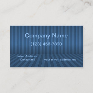 Carte De Visite Le bleu marine moderne barre la perspective