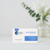 Carte De Visite Le bleu simple spécial tabule le directeur (Debout devant)