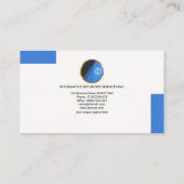 Carte De Visite Le bleu simple spécial tabule le directeur (Dos)