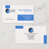 Carte De Visite Le bleu simple spécial tabule le directeur (Devant / Derrière)