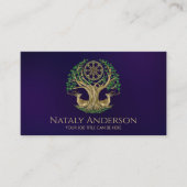 Carte De Visite Le Bodhi arbre Dharma Wheel (Devant)