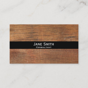 Carte De Visite Le bois naturel élégant moderne tendance Consultan