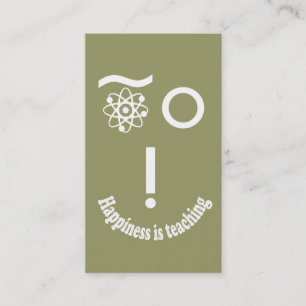 Carte De Visite Le bonheur, c'est enseigner l'univers de la scienc