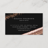 Carte De Visite Le bronze élégant rougissent noir composent des (Dos)