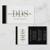 Carte De Visite Le bureau dentaire barre le blanc de DDS (Devant / Derrière)
