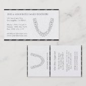 Carte De Visite Le bureau dentaire de DDS de dentiste barre le (Devant / Derrière)