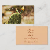 Carte De Visite Le cactus solitaire (Devant / Derrière)