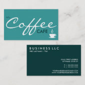 Carte De Visite le café de CAFÉ. (couleur personnalisable) (Devant / Derrière)