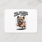 Carte De Visite Le Cairn Terrier fou est à moi (Devant)