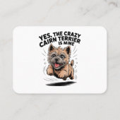 Carte De Visite Le Cairn Terrier fou est à moi (Dos)