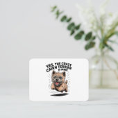 Carte De Visite Le Cairn Terrier fou est à moi (Debout devant)