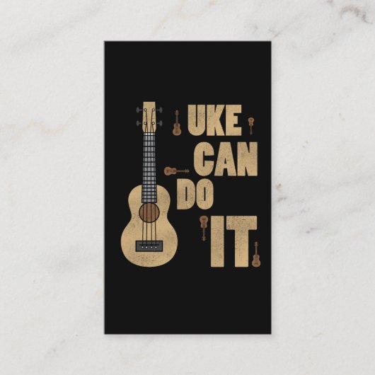Carte De Visite Le calembour Uke d'Ukelele peut le faire Hawaïen (Devant)