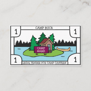 Carte De Visite Le camp de jeunes d'été oppose le signe de l'île