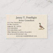 Carte De Visite Le canard colvert ou sauvage (Anas platyrhynchos) (Dos)