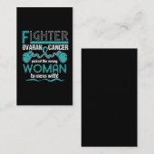 Carte De Visite Le CANCER OVARIEN de combattant a sélectionné la (Devant / Derrière)
