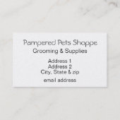 Carte De Visite Le caniche noir sur le scooter Vespa (Dos)