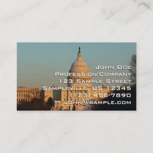 Carte De Visite Le Capitole à Noël Washington DC Vacances