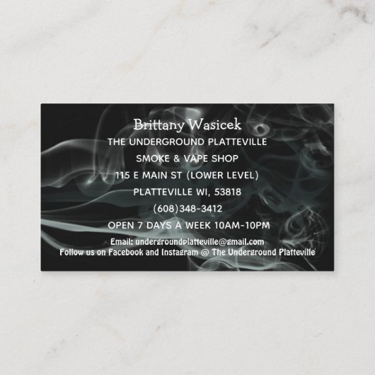 Carte De Visite Le centre d'affaires souterrain (Dos)