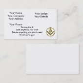 Carte De Visite Le cercle des maçons (Devant / Derrière)