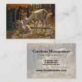 Carte De Visite Le cerf de Virginie - automne (Devant / Derrière)