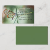 Carte De Visite Le Charmant Papillon à aile claire (Devant / Derrière)