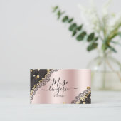 Carte De Visite Le charme rougissent lingerie rose de dentelle de (Debout devant)