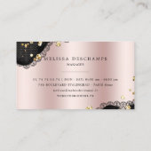 Carte De Visite Le charme rougissent lingerie rose de dentelle de (Dos)