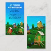 Carte De Visite Le charpentier de construction d'entrepreneur de (Devant / Derrière)