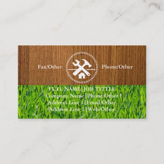 Carte De Visite Le charpentier professionnel de constructeur usine (Devant)