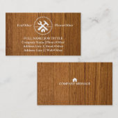 Carte De Visite Le charpentier professionnel de constructeur usine (Devant / Derrière)