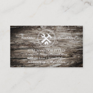 Carte De Visite Le charpentier professionnel de constructeur usine