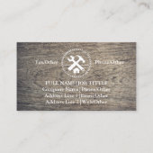 Carte De Visite Le charpentier professionnel de constructeur usine (Dos)