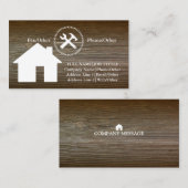 Carte De Visite Le charpentier professionnel de constructeur usine (Devant / Derrière)