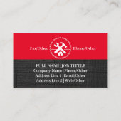 Carte De Visite Le charpentier professionnel de constructeur usine (Dos)