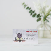 Carte De Visite le chat affamé (séance d'animal familier) (Debout devant)